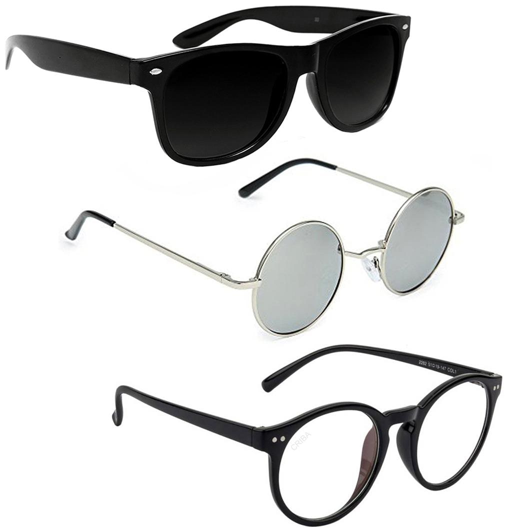 

Vitoria Stylish Fashionable Sunglasses With Box For Men Boys (Pack Of 3)