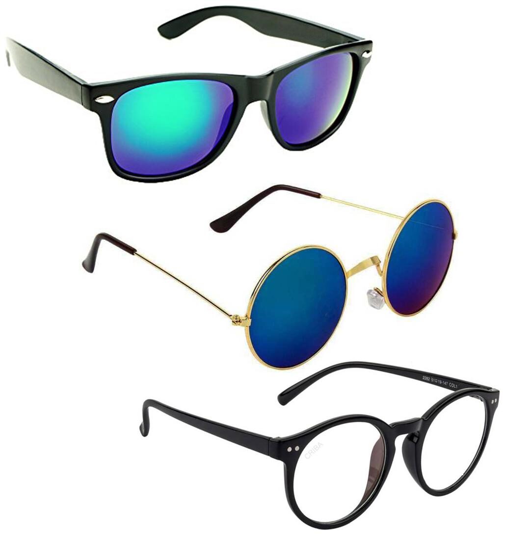 

Vitoria Stylish Fashionable Sunglasses With Box For Men Boys (Pack Of 3)
