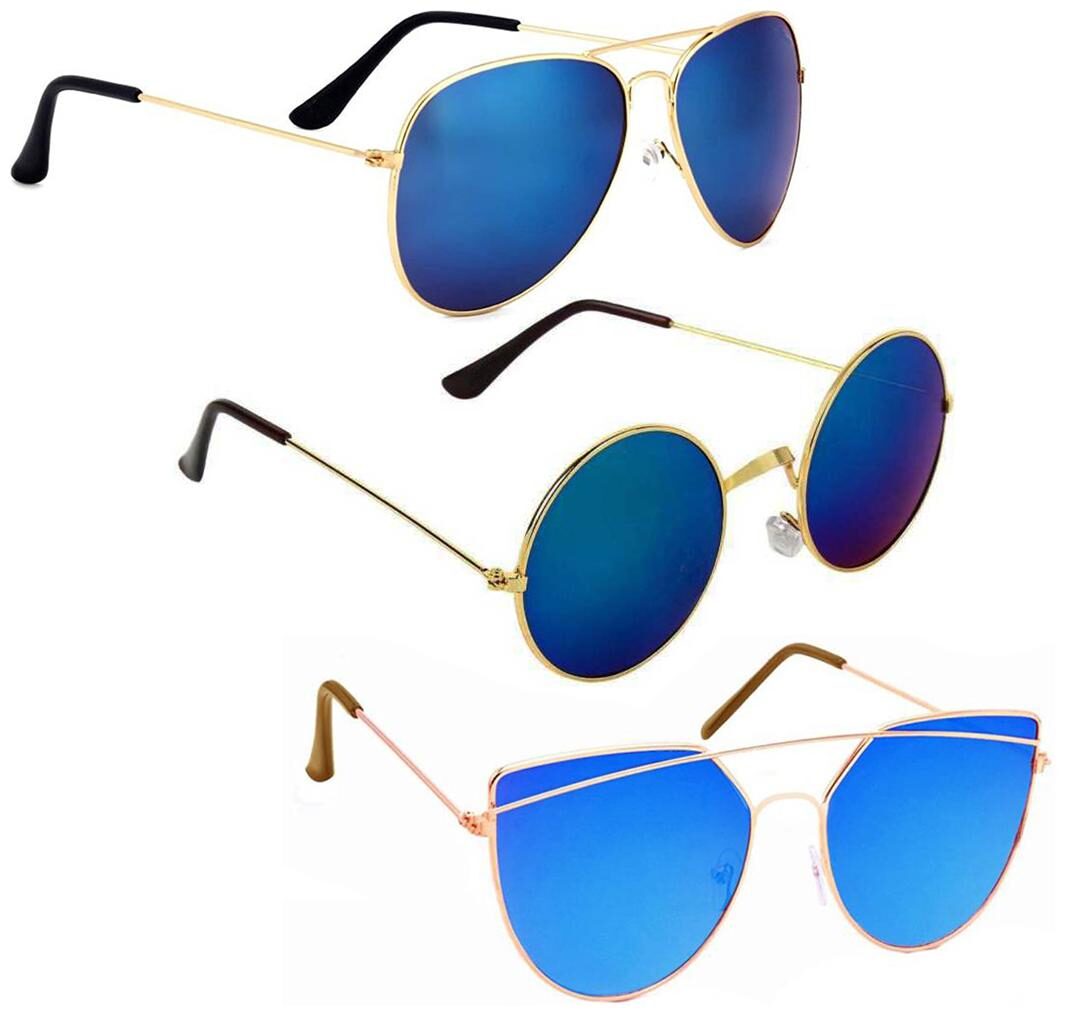 

Vitoria Stylish Fashionable Sunglasses With Box For Men Boys (Pack Of 3)