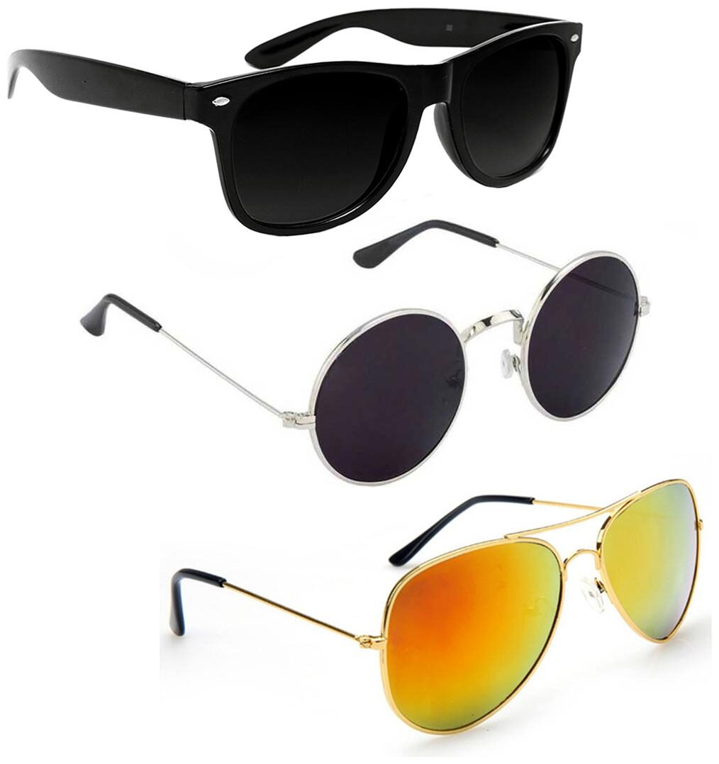 

Vitoria Stylish Fashionable Sunglasses With Box For Men Boys (Pack Of 3)