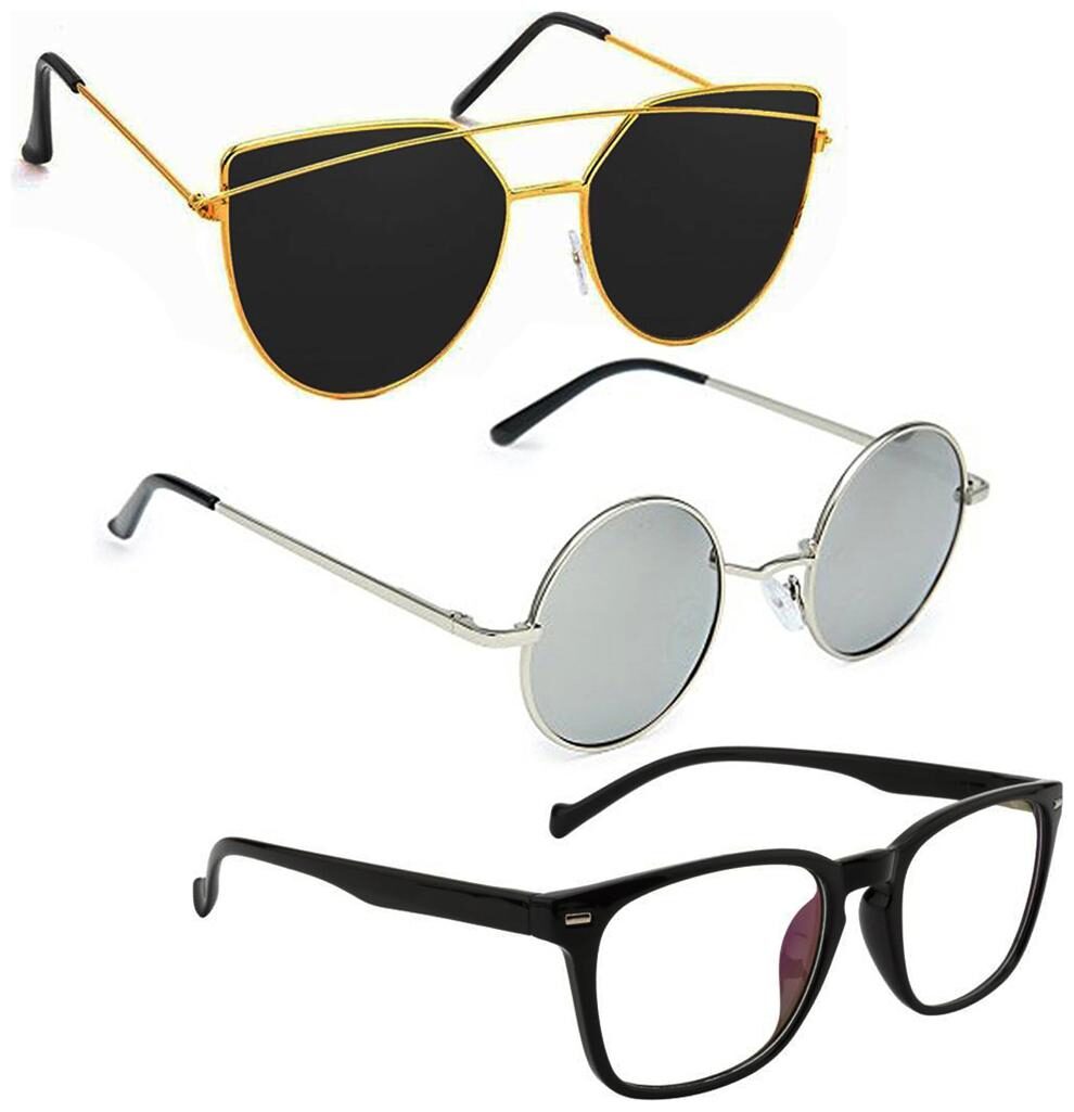 

Vitoria Stylish Fashionable Sunglasses With Box For Men Boys (Pack Of 3)