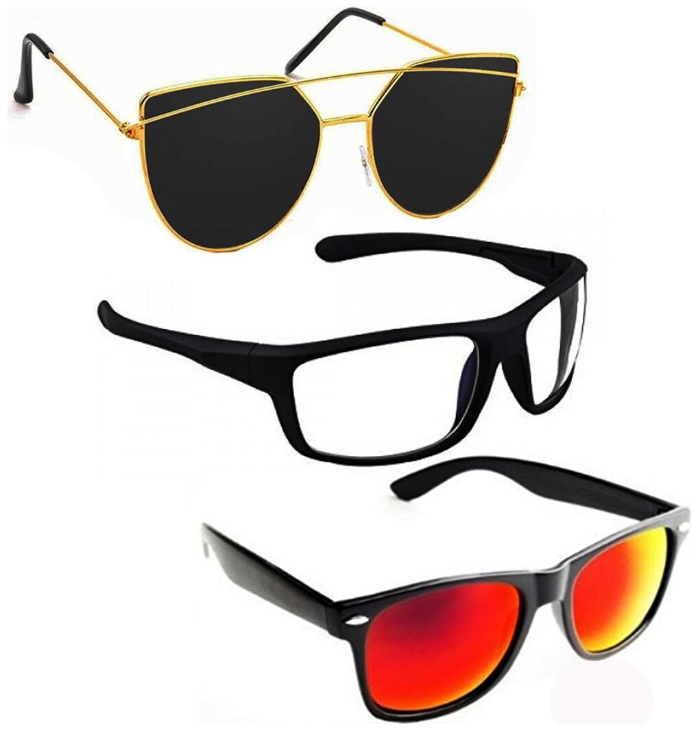 

Vitoria Stylish Fashionable Sunglasses With Box For Men Boys (Pack Of 3)