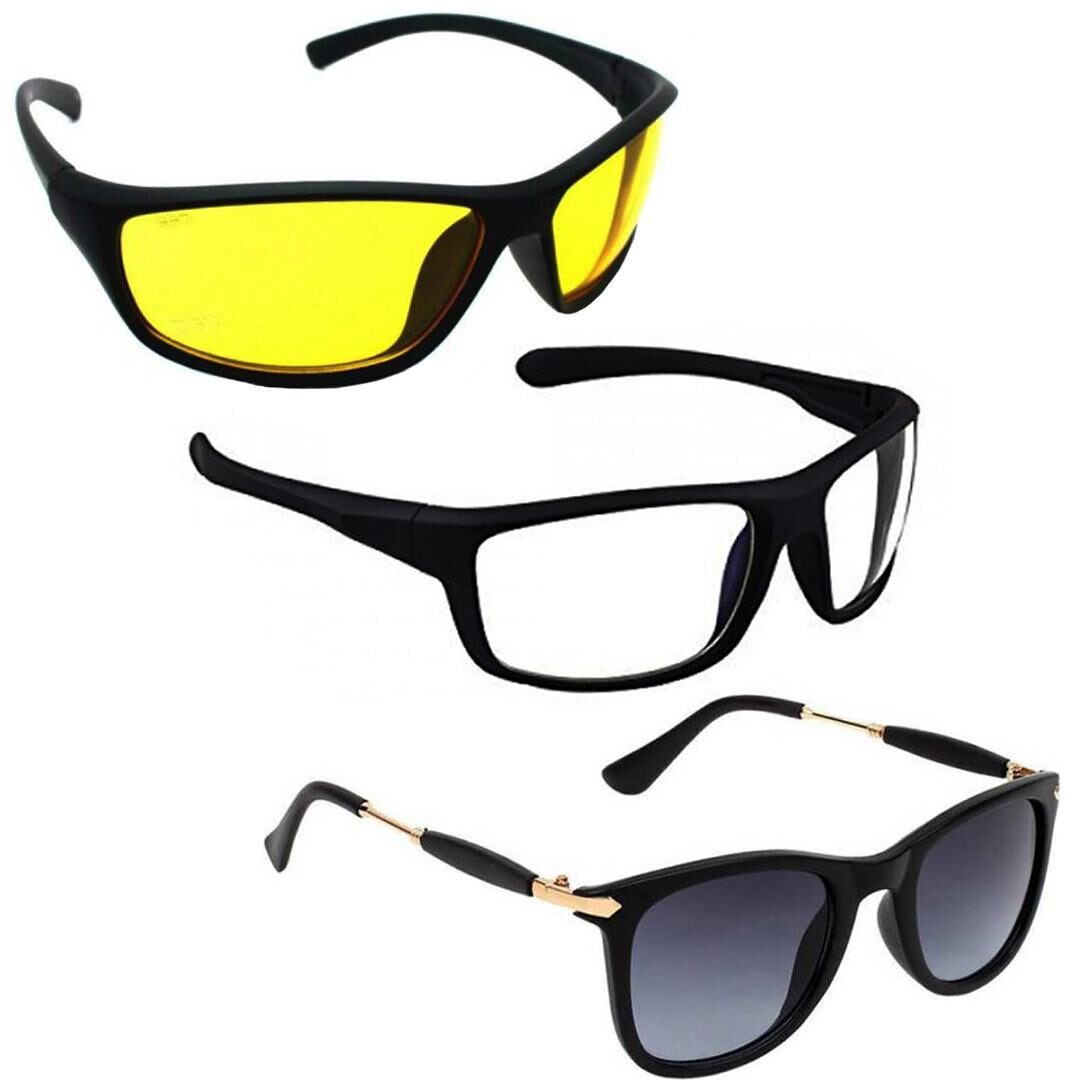 

Vitoria Stylish Fashionable Sunglasses With Box For Men Boys (Pack Of 3)
