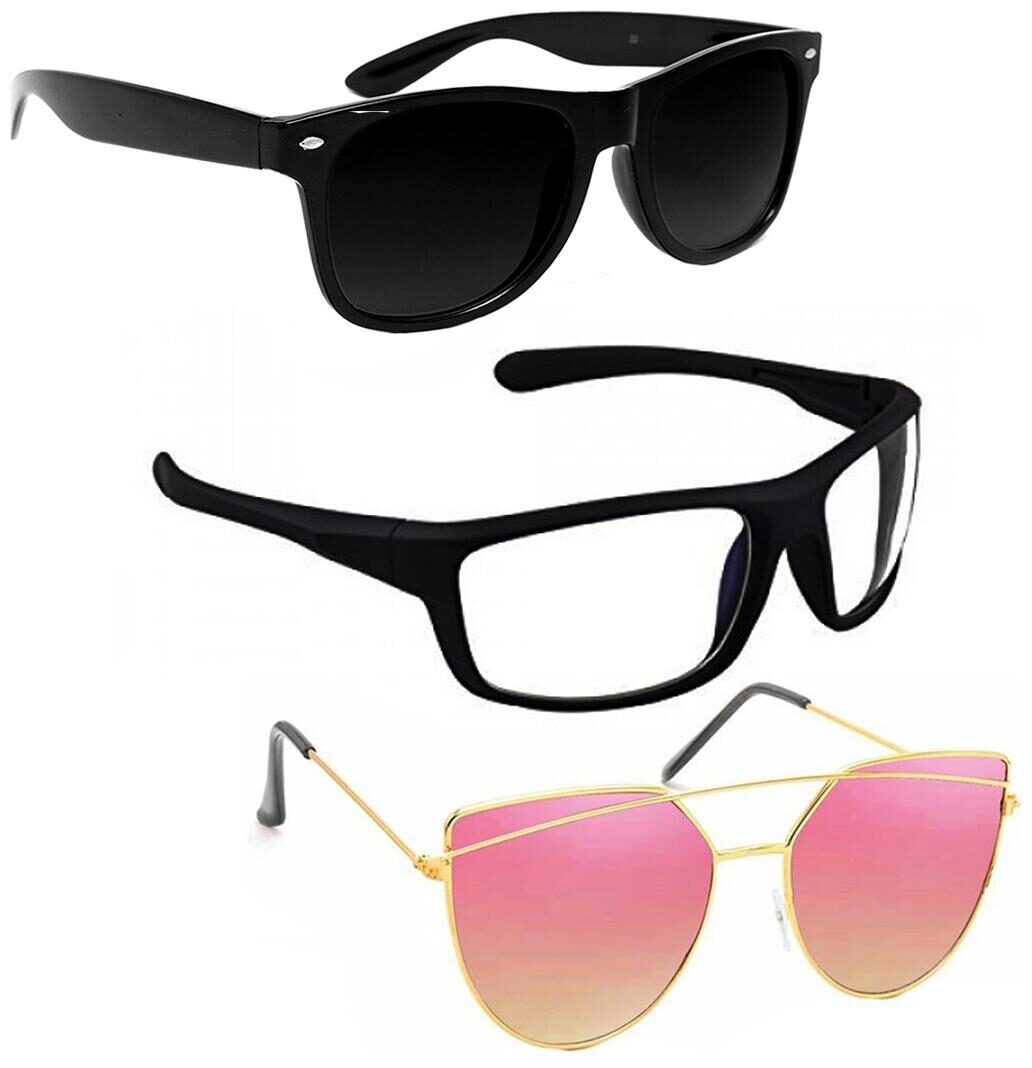 

Vitoria Stylish Fashionable Sunglasses With Box For Men Boys (Pack Of 3)