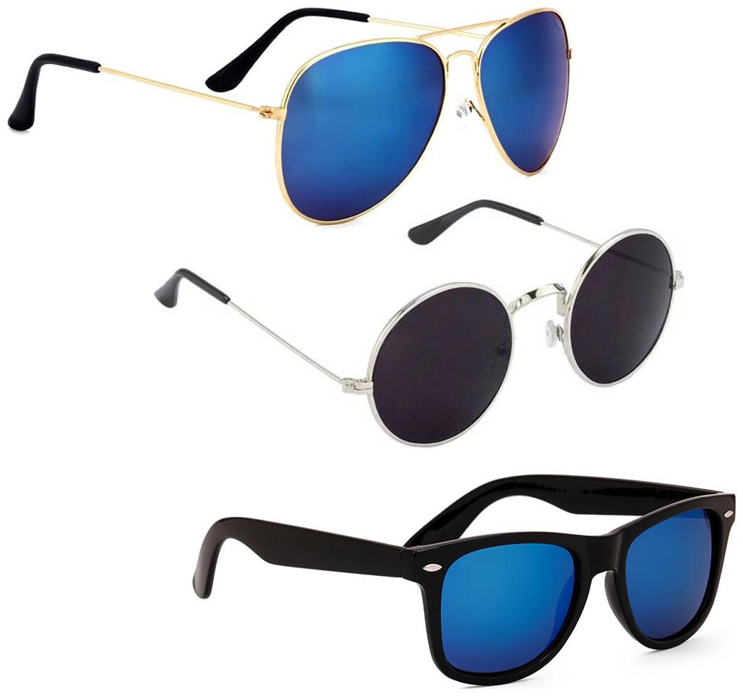 

Vitoria Stylish Fashionable Sunglasses With Box For Men Boys (Pack Of 3)