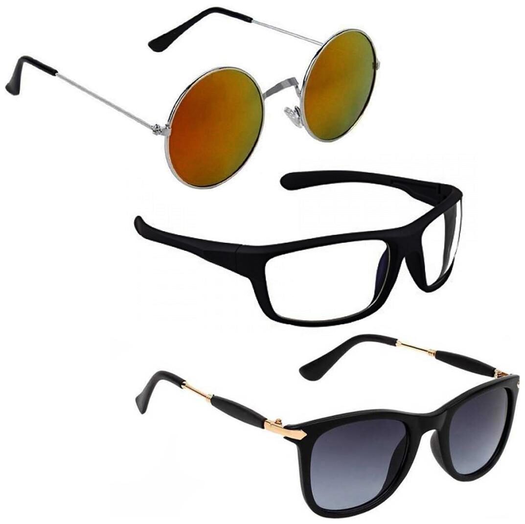 

Vitoria Stylish Fashionable Sunglasses With Box For Men Boys (Pack Of 3)