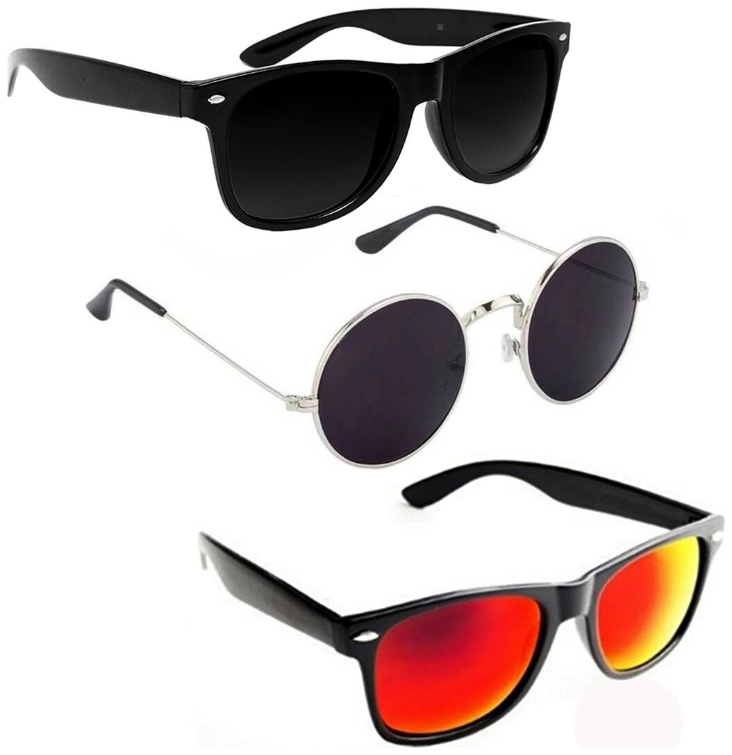

Vitoria Stylish Fashionable Sunglasses With Box For Men Boys (Pack Of 3)