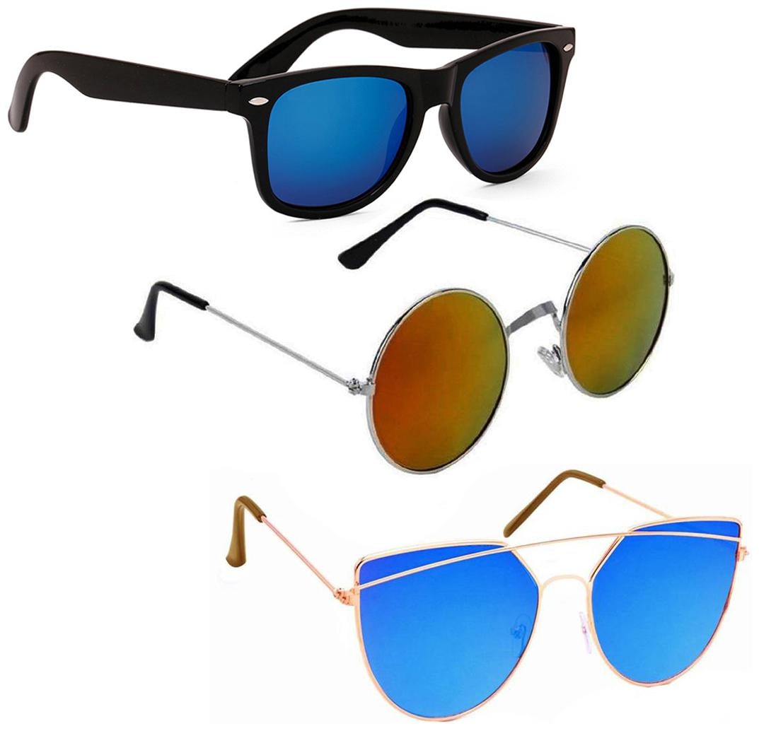 

Vitoria Stylish Fashionable Sunglasses With Box For Men Boys (Pack Of 3)