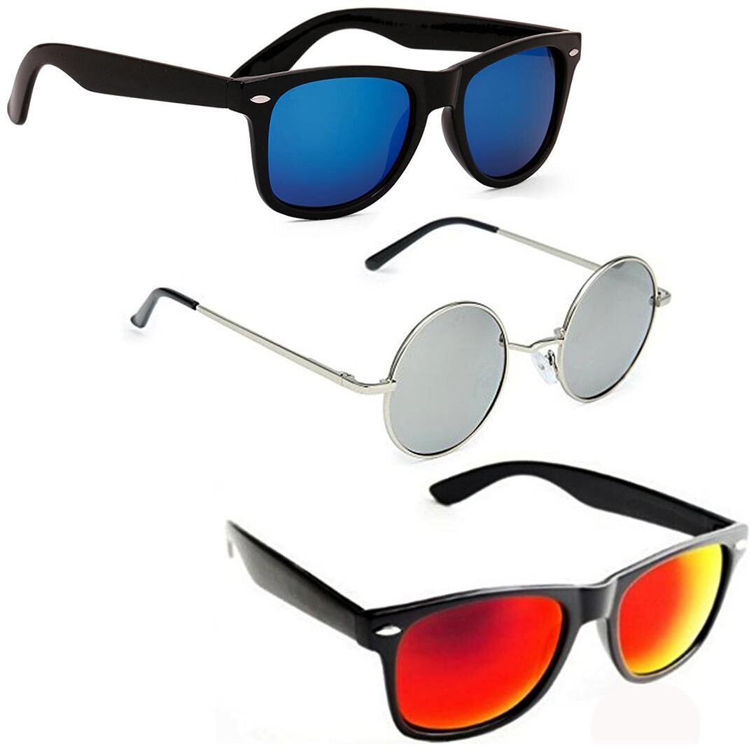 

Vitoria Stylish Fashionable Sunglasses With Box For Men Boys (Pack Of 3)