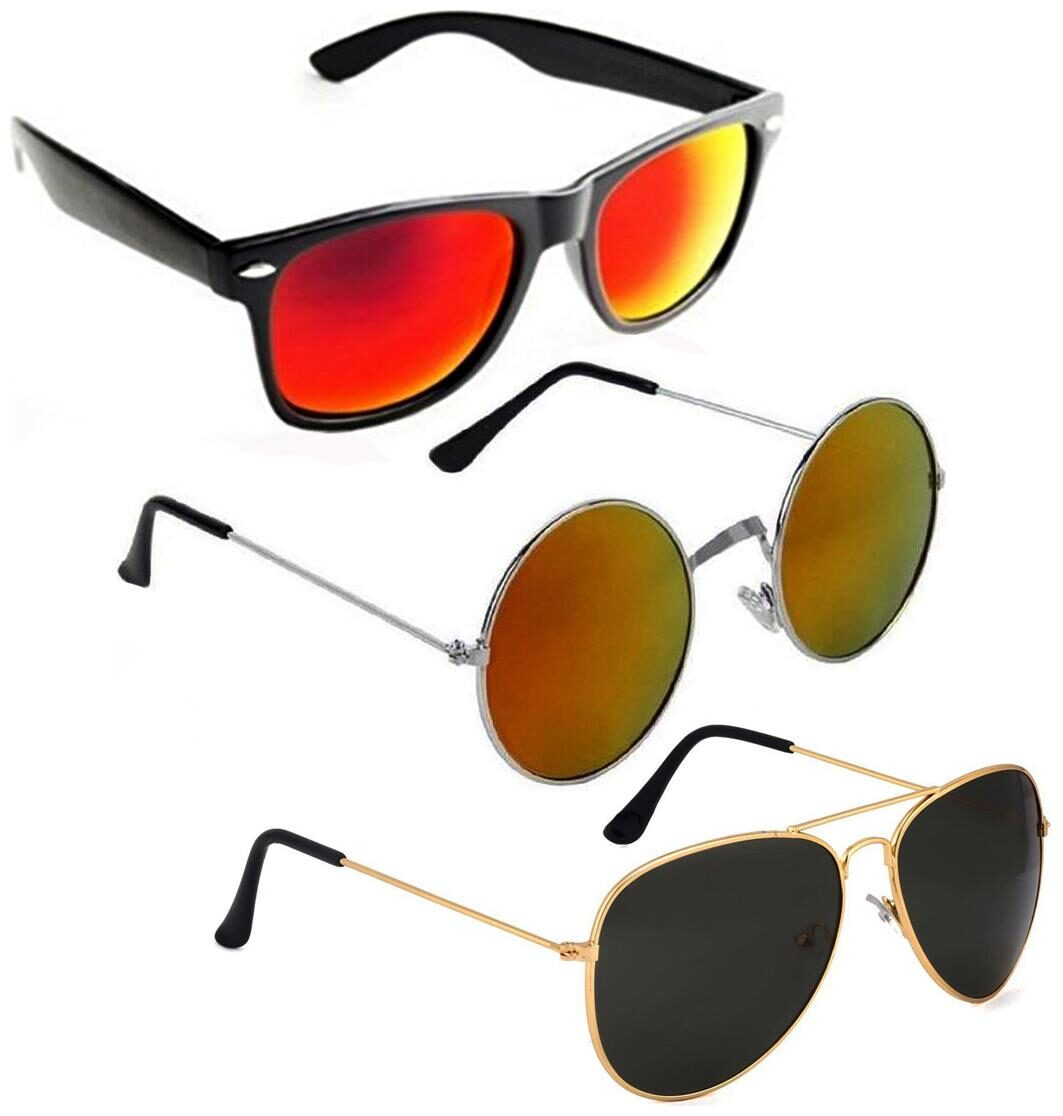 

Vitoria Stylish Fashionable Sunglasses With Box For Men Boys (Pack Of 3)
