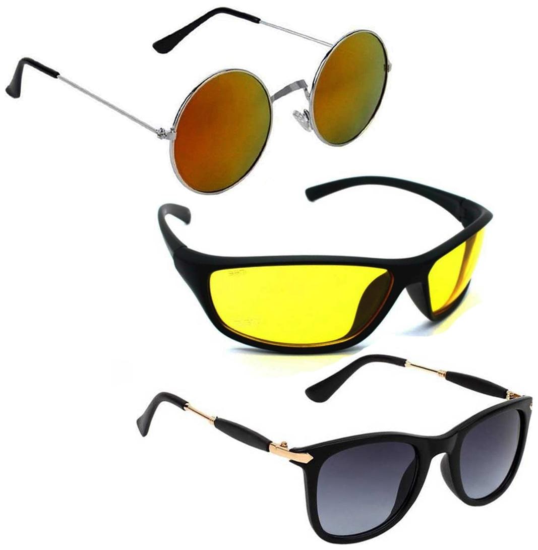 

Vitoria Stylish Fashionable Sunglasses With Box For Men Boys (Pack Of 3)