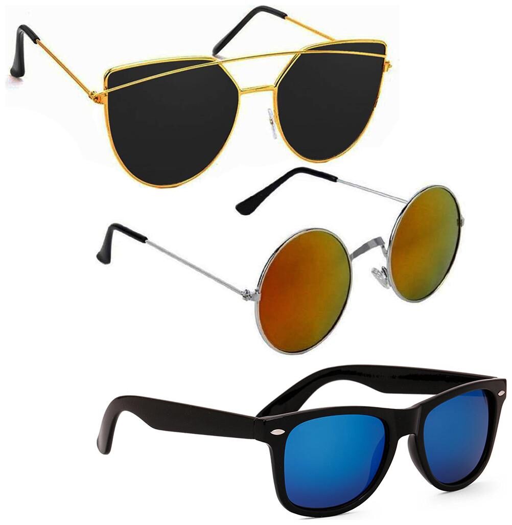 

Vitoria Stylish Fashionable Sunglasses With Box For Men Boys (Pack Of 3)