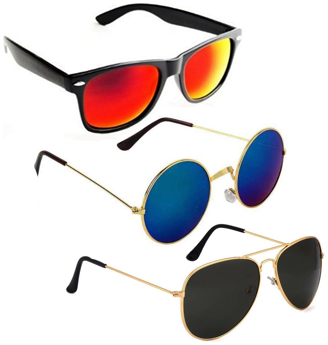 

Vitoria Stylish Fashionable Sunglasses With Box For Men Boys (Pack Of 3)