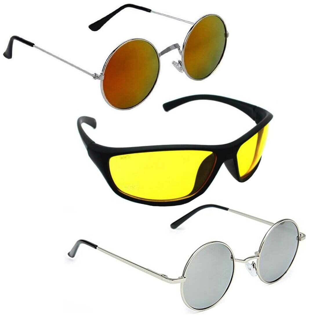 

Vitoria Stylish Fashionable Sunglasses With Box For Men Boys (Pack Of 3)