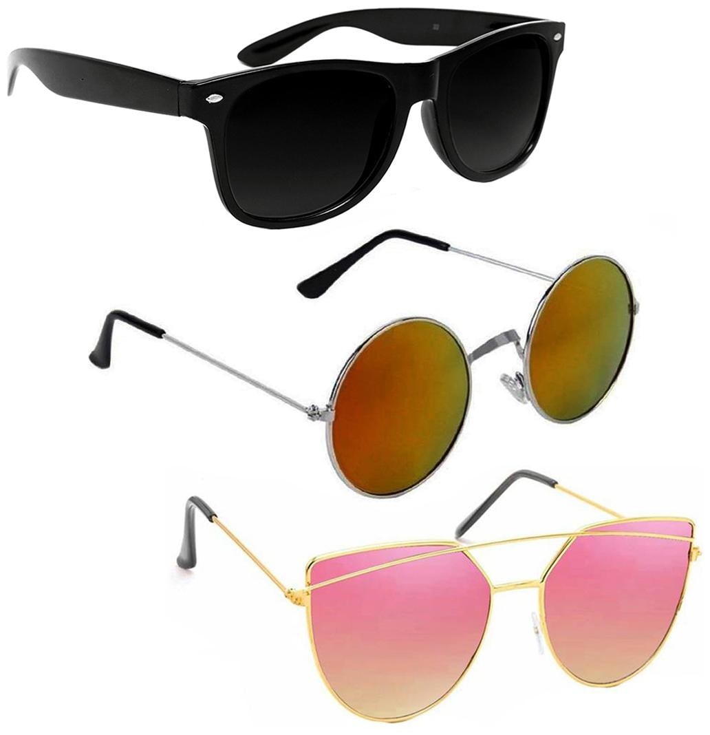 

Vitoria Stylish Fashionable Sunglasses With Box For Men Boys (Pack Of 3)