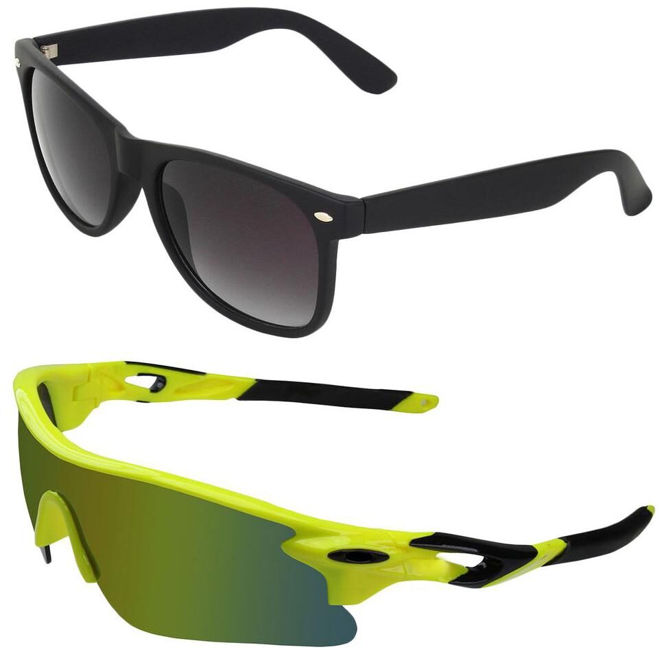 

Zyaden Combo of 2 Sport Wrap Around Sunglasses