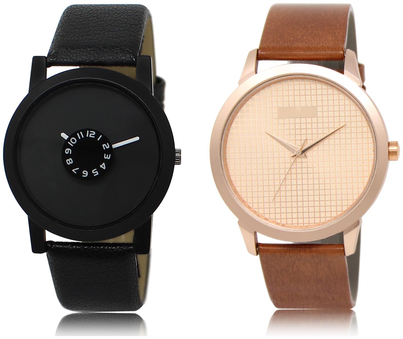 

ACNOS MOST DESIRABLE ATTRACTIVE LATEST ANALOG WATCHES COMBO FOR HANDSOME-GOOD LOOKING MEN PACK OF - 2 LR25LR34