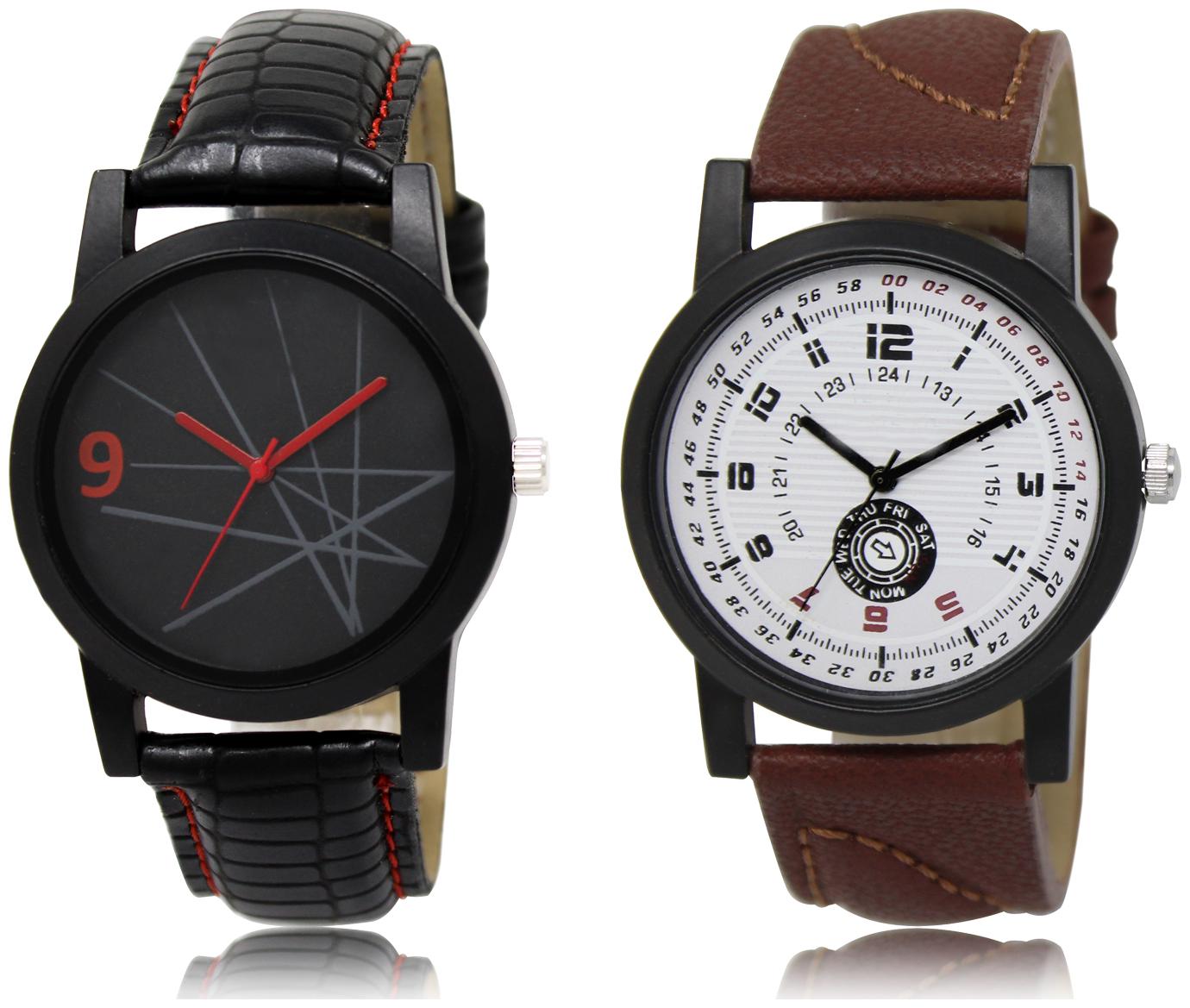 

ACNOS MOST DESIRABLE ATTRACTIVE LATEST ANALOG WATCHES COMBO FOR HANDSOME-GOOD LOOKING MEN PACK OF - 2 LR08LR11