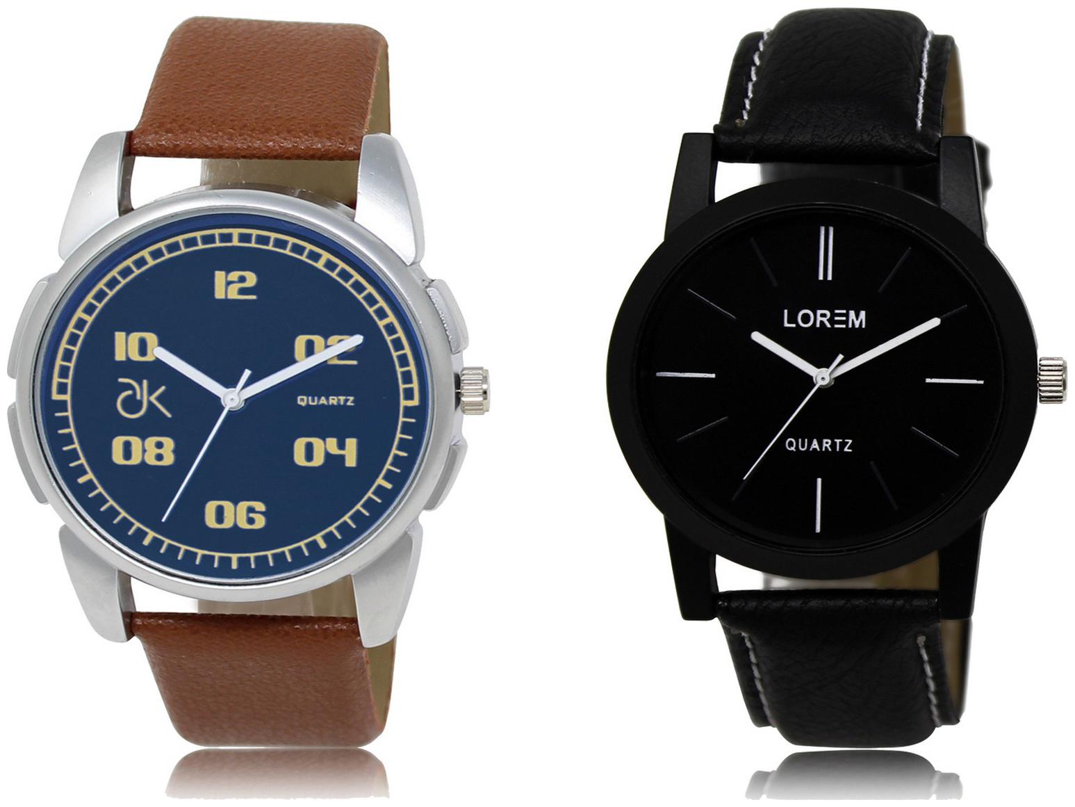 

ADK-1-LR-5 New Designer Wrist Analog Multi colour watch combo pack of 2 for Boy s
