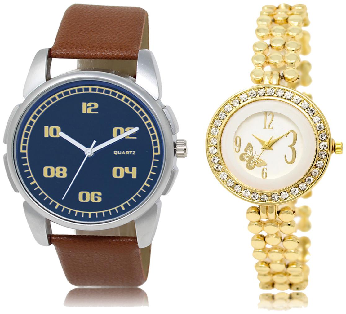 

ADK AD-01-LK-203 Blue White Gold Dial New Watches for Couple