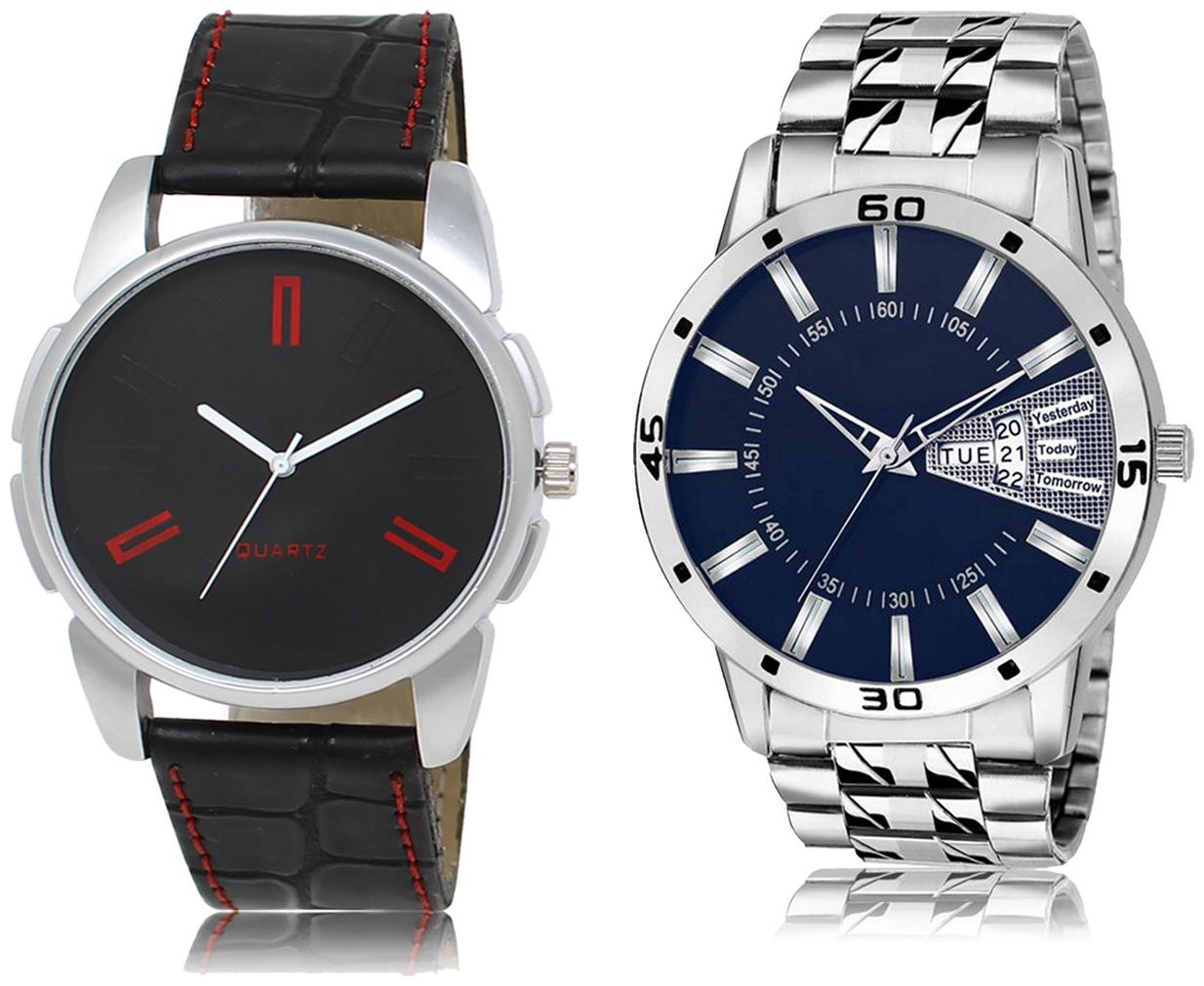

ADK AD-03-LK-102 Black Blue Dial DAY DATE Functioning Watches for Men