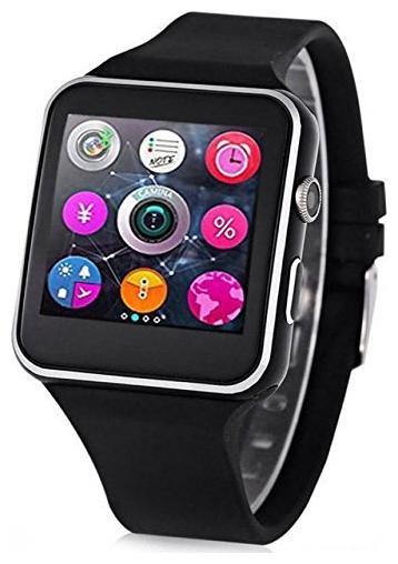 

Adlyn X6 Bluetooth Smart Watch Touchscreen Smart Wrist Watch Smartwatch Phone Fitness Tracker with SIM SD Card Camera Pedometer Compatible iOS iPhone Android for Men Women Boys Girls Kids (Black)