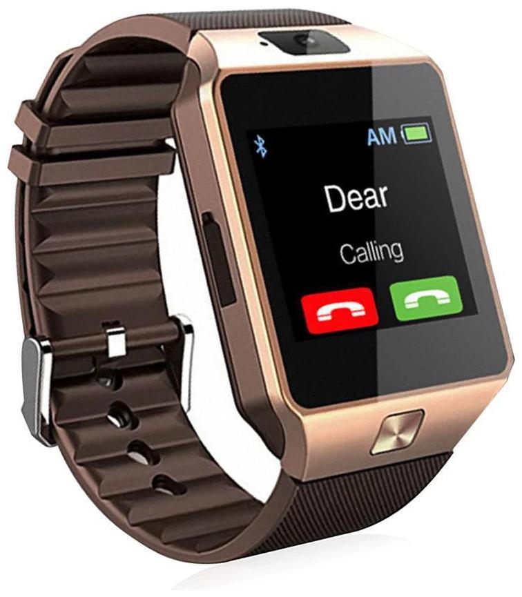 

AFRODIVE DZ09 Golden Watch Bluetooth Smart Wrist Watch Phone Compatible with samsung Galaxy A8 (Golden)