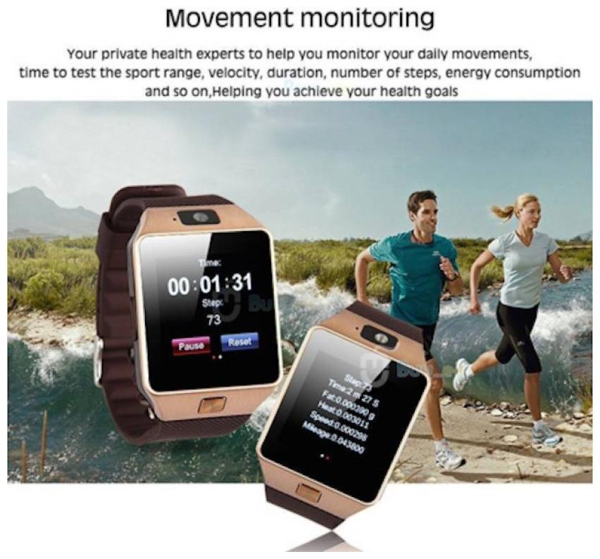 

AfroDiveCompatible Bluetooth DZ09 Wrist Watch Phone with Camera SIM Card Support