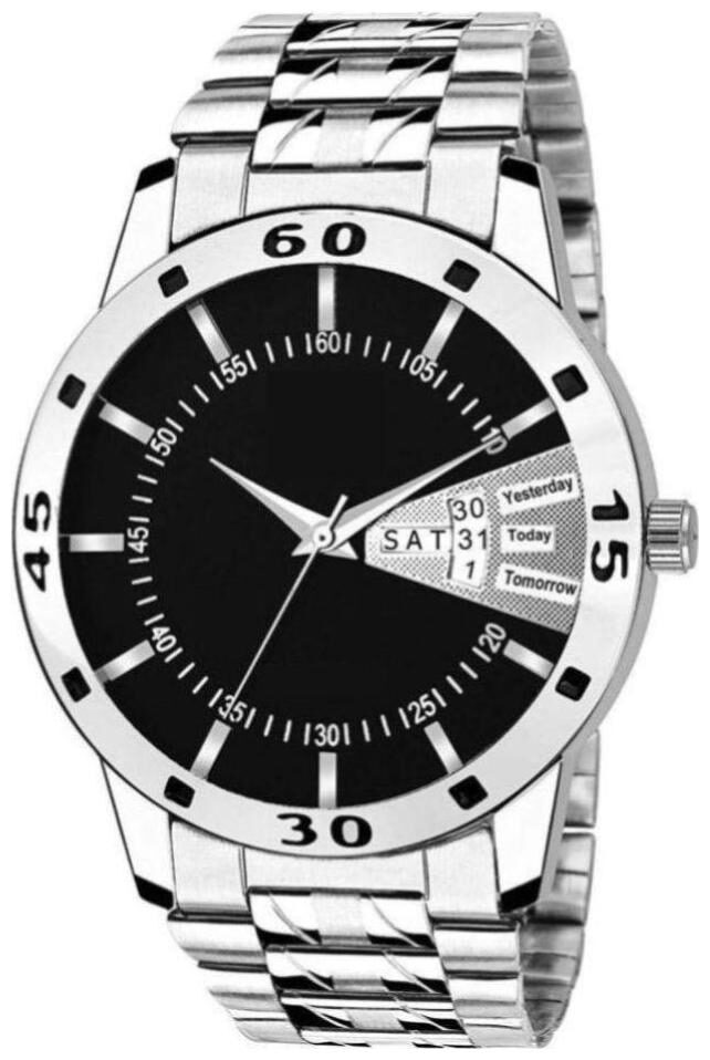 

AJ Stylish New Arrival Black Date Time Working Dial Watch For Mens