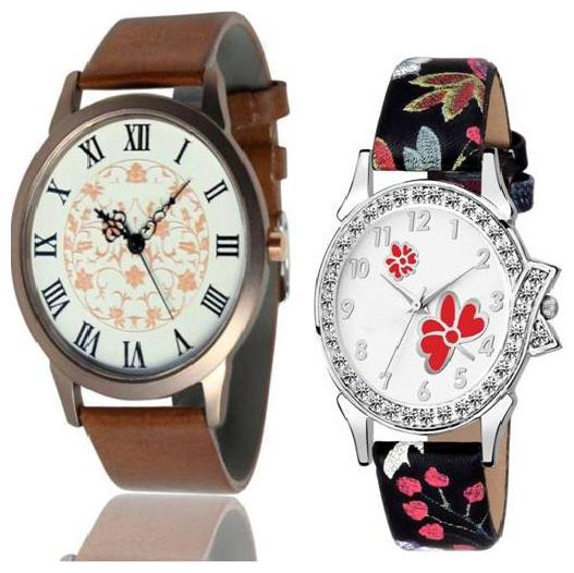

AJ Stylish Rajawadi Swiss Movement Dial and multi stylish red butterfly for men women