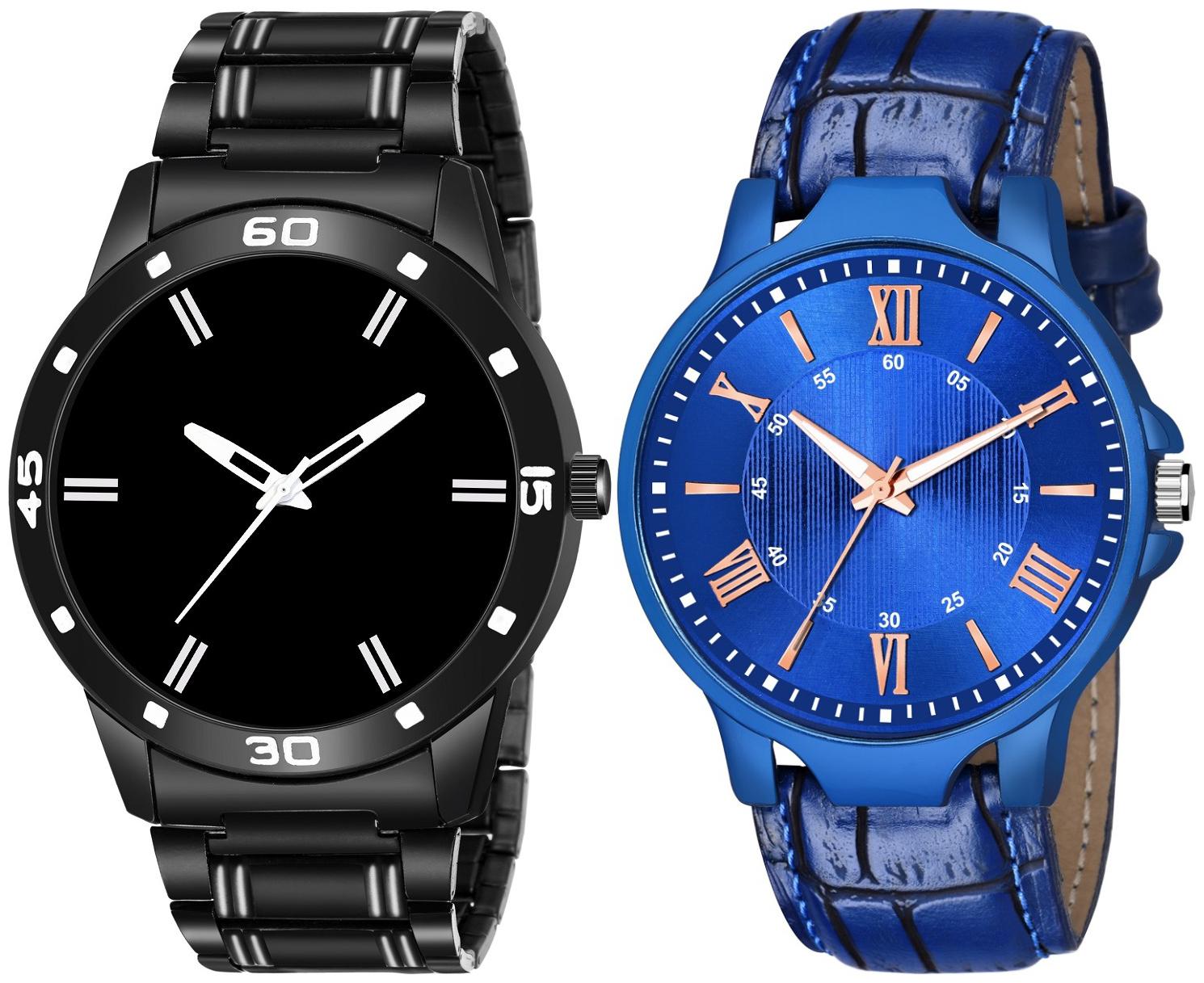 

AK K 92 449 New Arrival Analog Round Dial Quartz Pack Of 2 Watch For Men And Boy