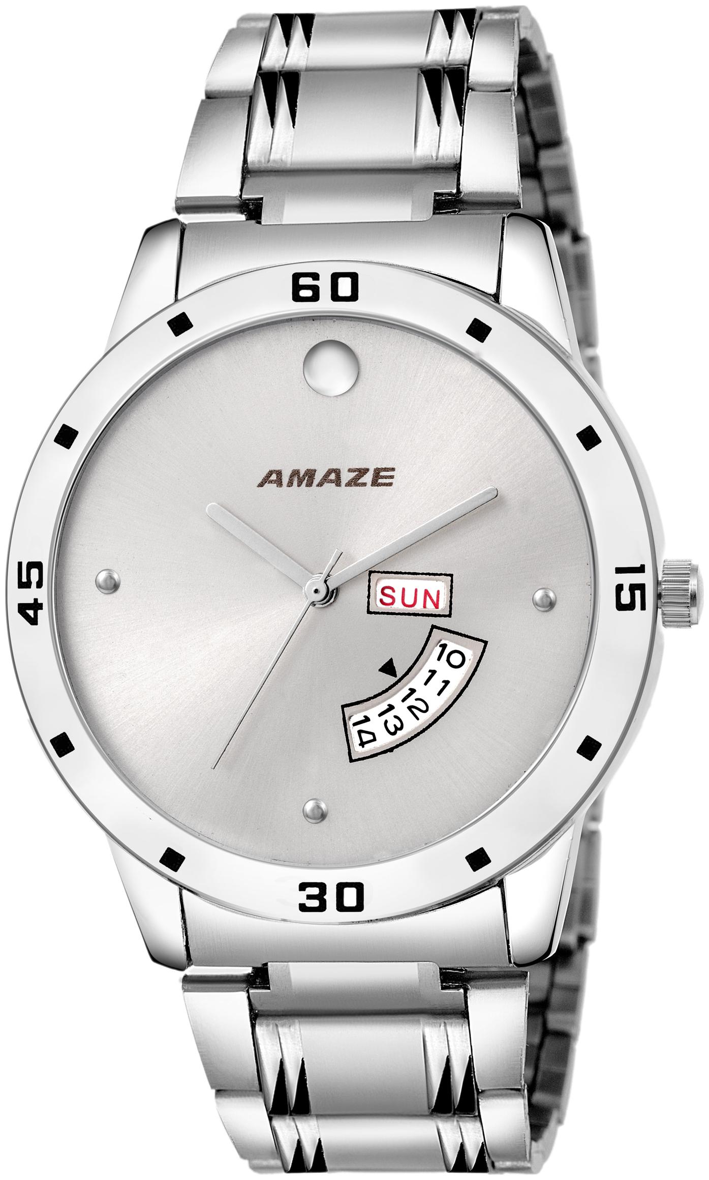 

Amaze Analog Grey Dial Day Date Watch For Mens-CT91