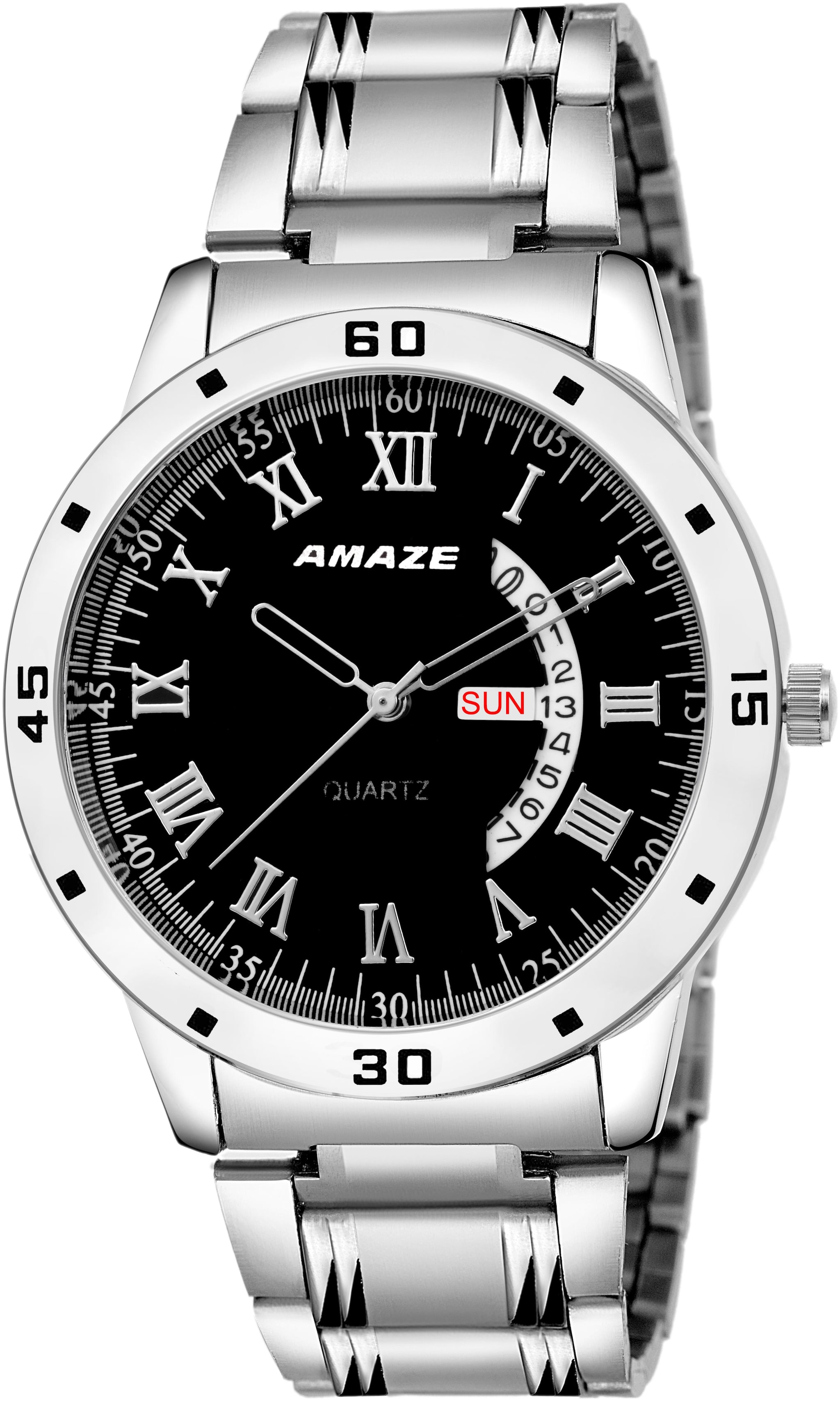 

Amaze Black Dial Day Date analogue Men Boys Watch-CT38