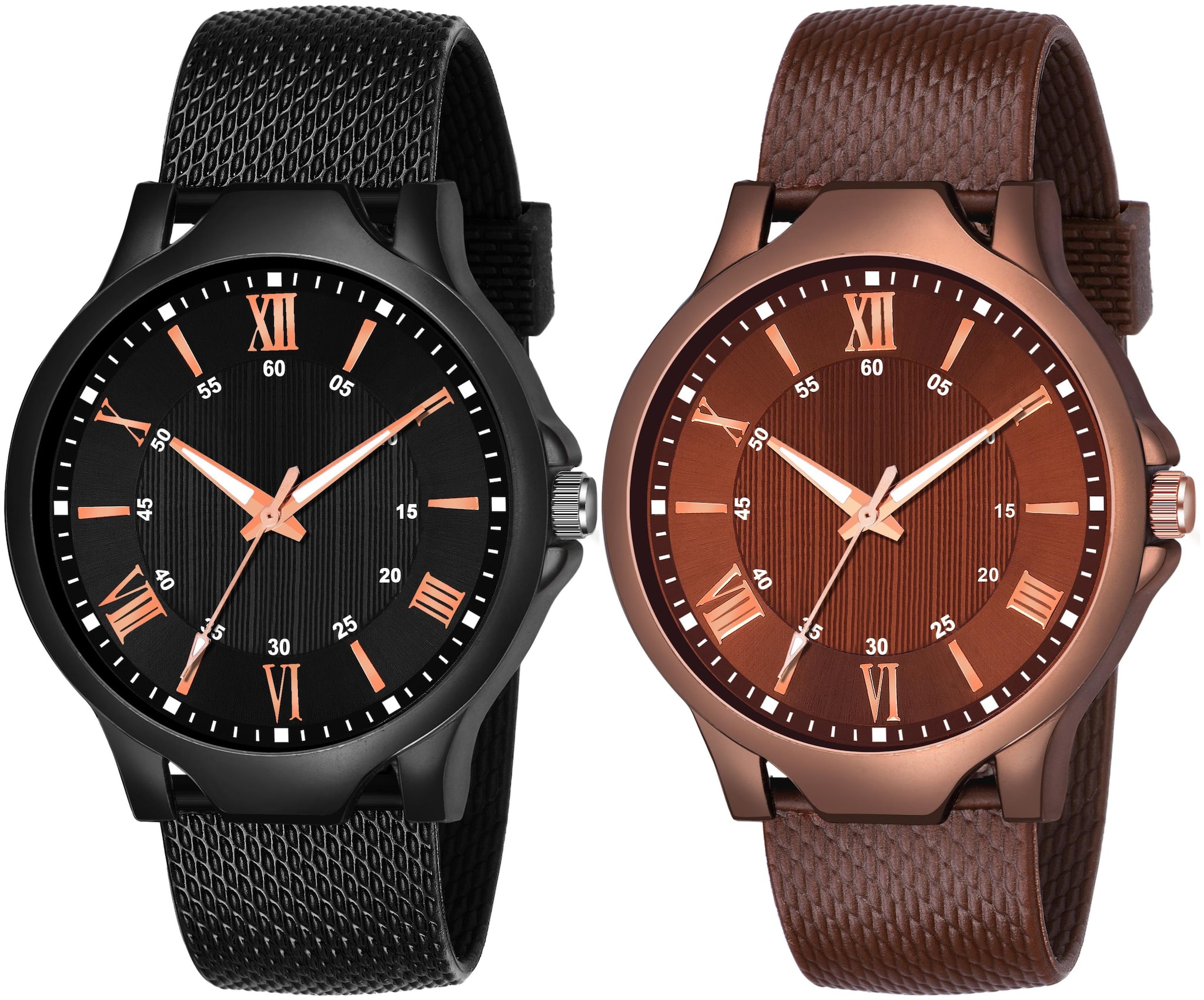 

Amino K 513 512 Analog Quartz Pack Of 2 Watch For Men And Boys