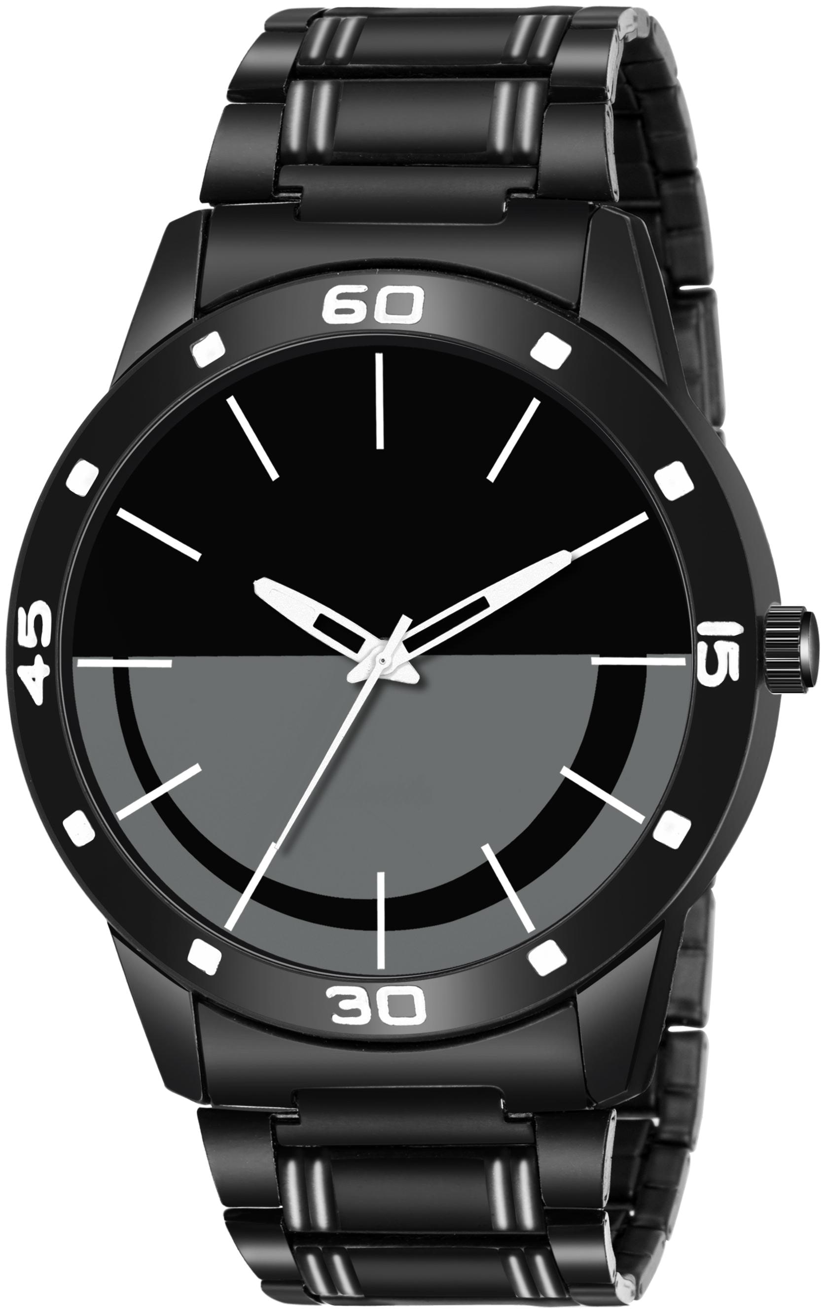 

Amino Men-51 Metal Smily Full Black Round Dial Analog Watch