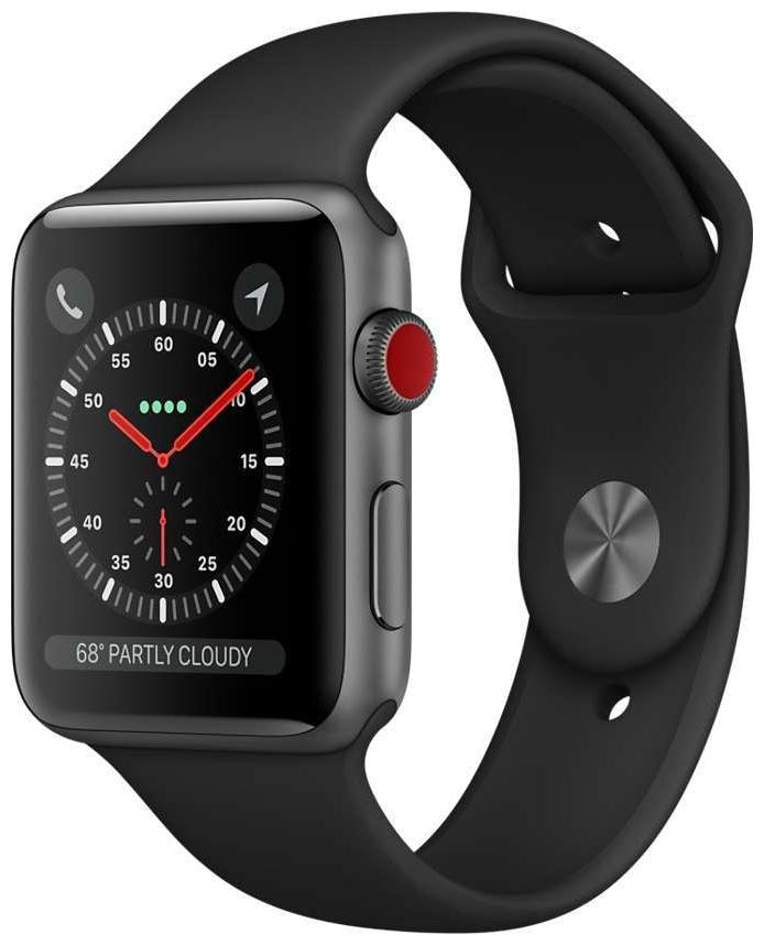 

Apple Watch Series 3 GPS Cellular 38mm Space Grey Aluminium Case with Grey Sport Band