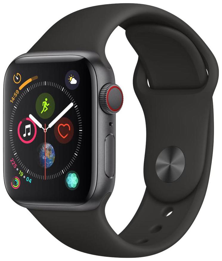 

Apple Watch Series 4 GPS Cellular 40mm Space Grey Aluminium Case with Black Sport Band