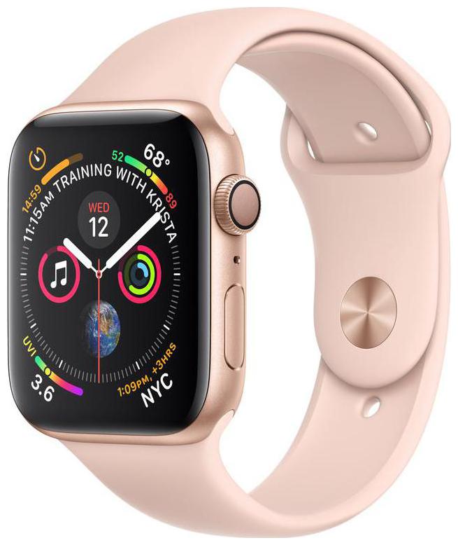 

Apple Watch Series 4 GPS Cellular 44mm Gold Aluminium Case with Pink Sand Sport Band