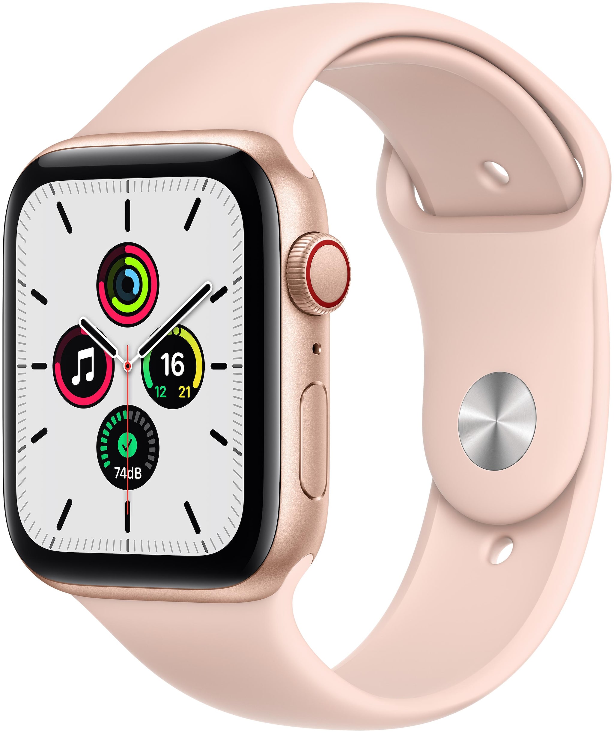 

Apple Watch SE GPS Cellular 44mm Rose Gold Aluminium Case With Pink Sport Band - Regular
