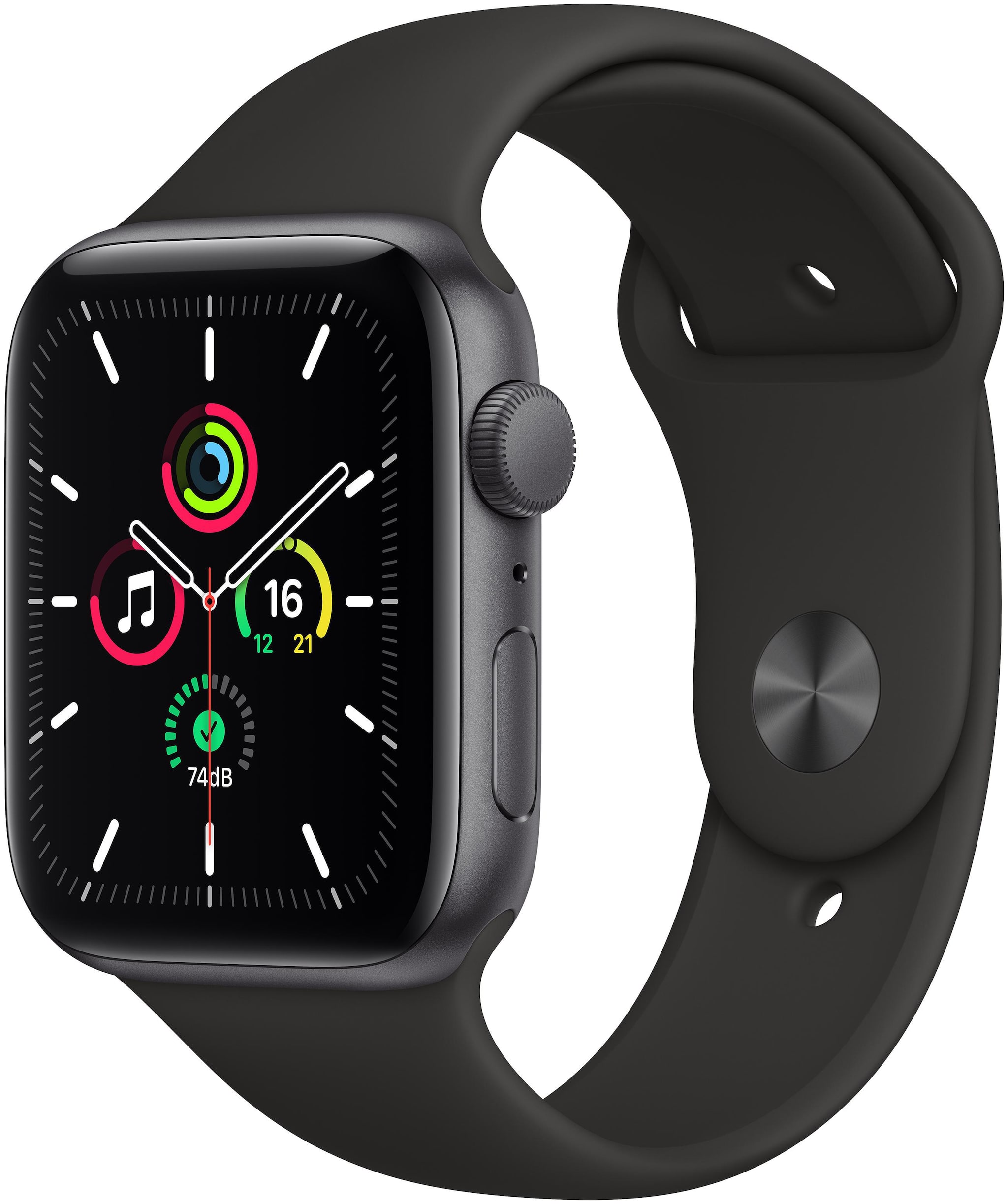 

Apple Watch Se GPS 44mm Space Black Aluminium Case With Black Sport Band - Regular