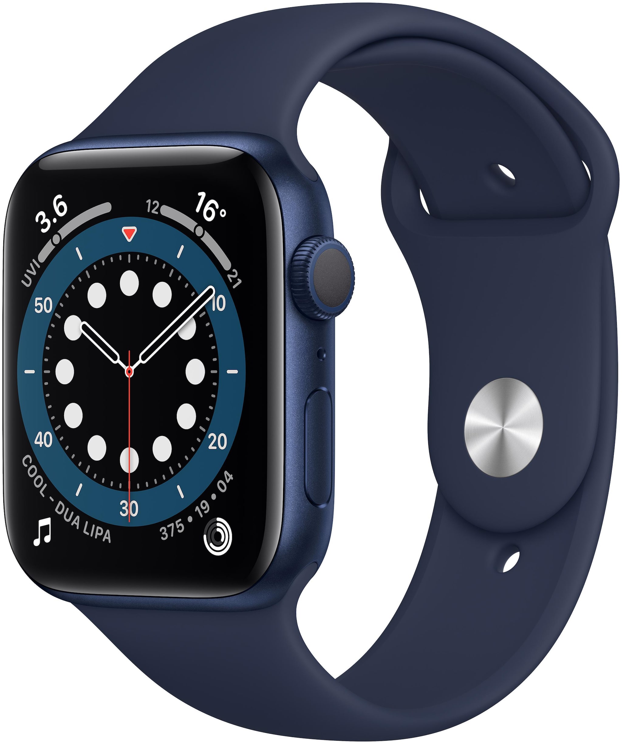

Apple Watch Series 6 GPS 44mm Blue Aluminium Case With Deep Navy Sport Band - Regular