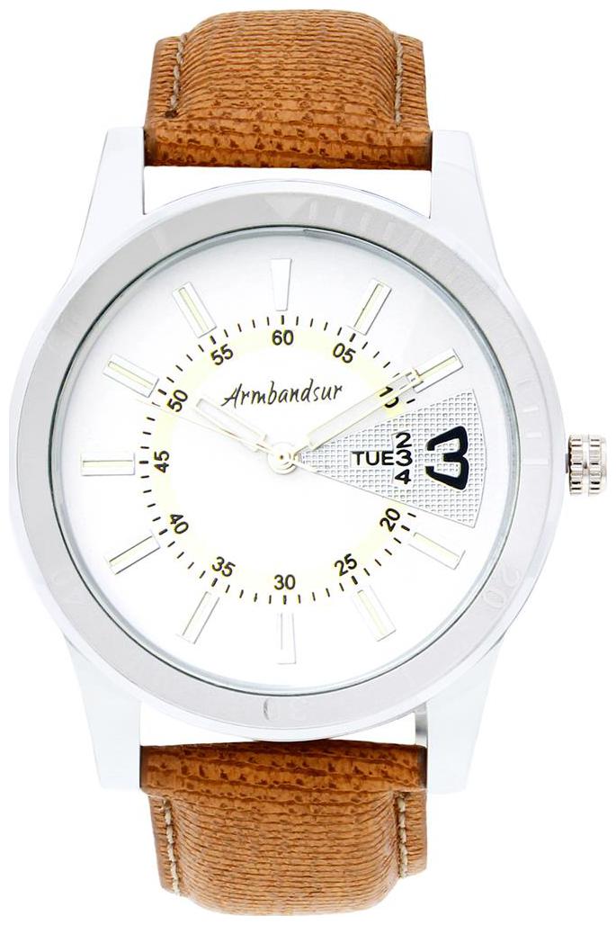 

Armbandsur Analog Silver Dial Men s Watch-ABS0004MST