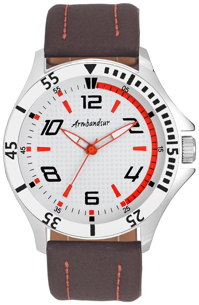 

Armbandsur Analog white orange dial Watch-ABS0020MBW