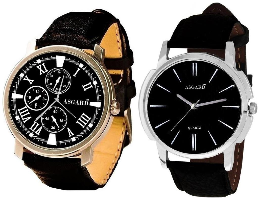 Asgard Men Black Analog Watch by A S Gard