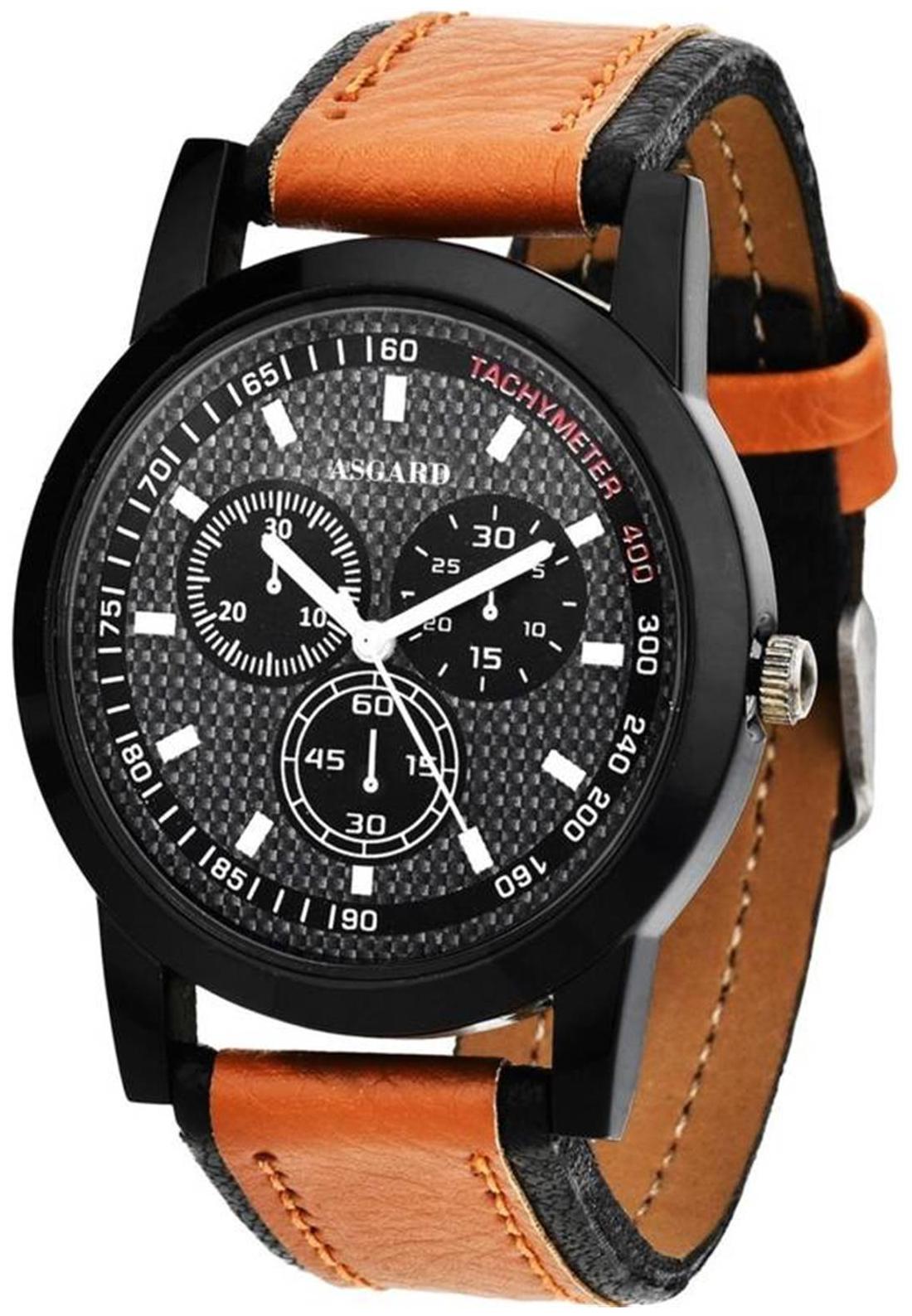 

ASGARD Classy Black Dial Watch For Men Boys-BR-BK-93