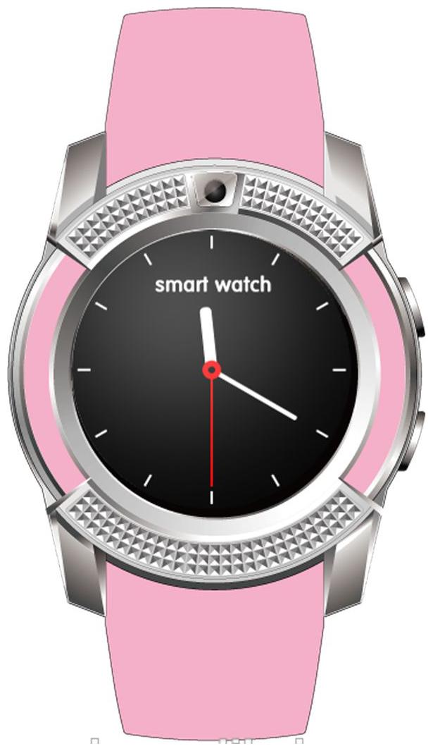 

Bastex V8 Pink Smartwatch Watchphone with bluetooth Compatible With Acer Liquid E600 Mobiles