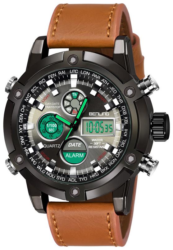 

Benling BL-1005 Analog Digital Analog-Digital Black Dial Men s Watch Sports Watch