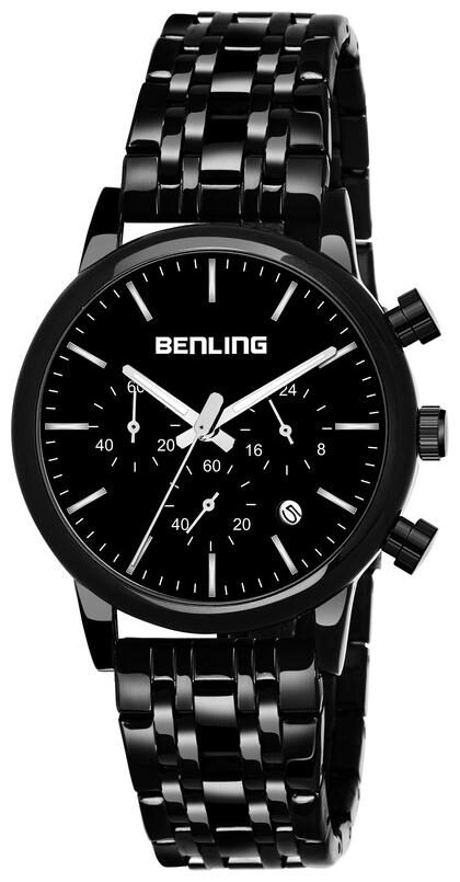 

Benling Black Multifunctional Watch for Men and Women