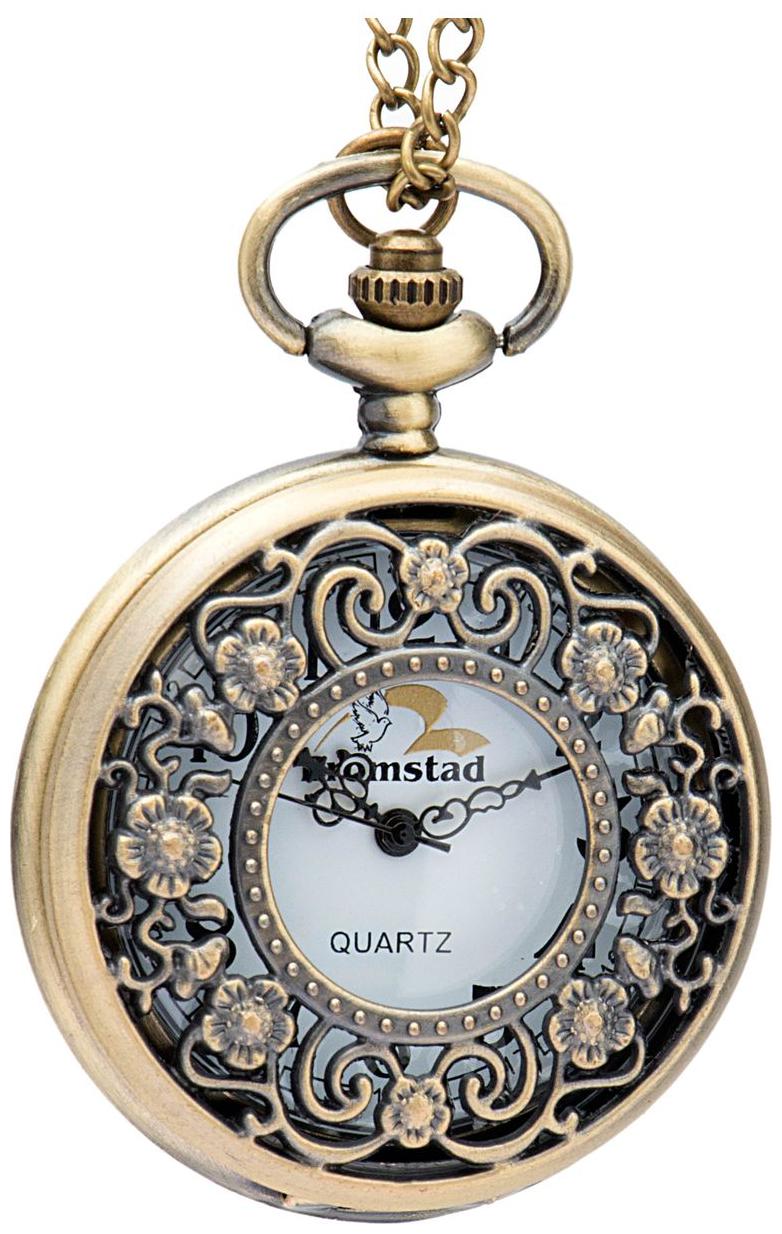 

Bromstad Vintage Antique Bronze colour Metal Pocket Watch Singapore Movt Sony Battery with Gift Box
