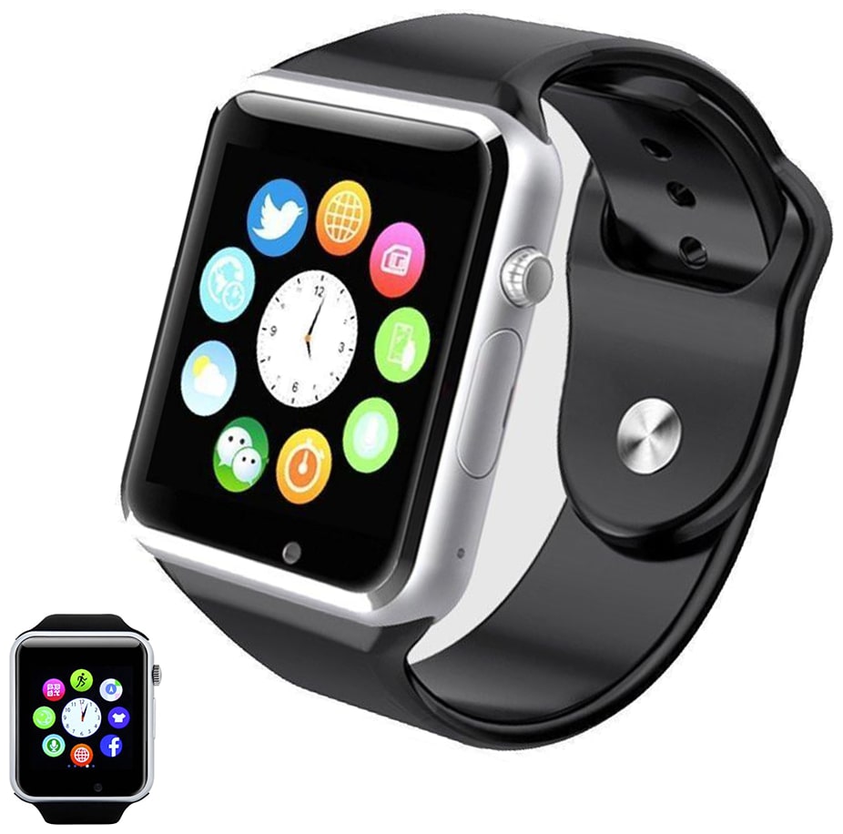 

BTK Trade A1-SW Bluetooth Smart Watch with Camera and Sim Card Support and Fitness Band Feature Compitable with All Smart Phones (Silver)